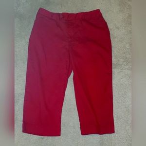 St. Johns Bay Stretch Capri Pants Tomato Red Size 10